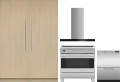 5 Piece Package Includes Refrigerator, Freezer, Range, Hood And Dishwasher